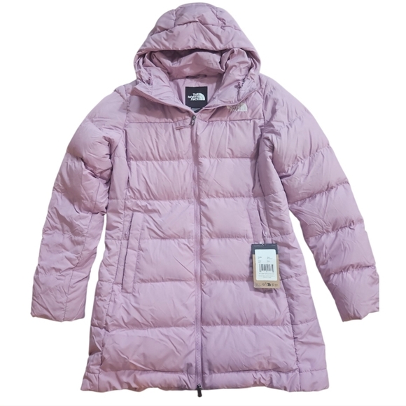 The North Face Jacket Purple /pink Puffer Women's Water Repellent New Sz L - Picture 3 of 9